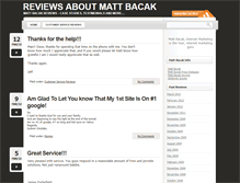 Tablet Screenshot of mattbacakreviews.com